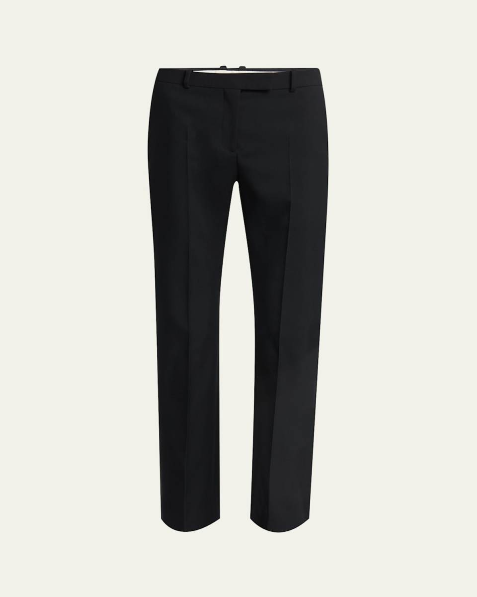 Tailored Cropped Wool Trousers